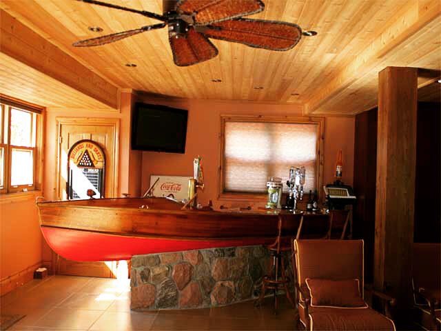 Custom rustic boat bar